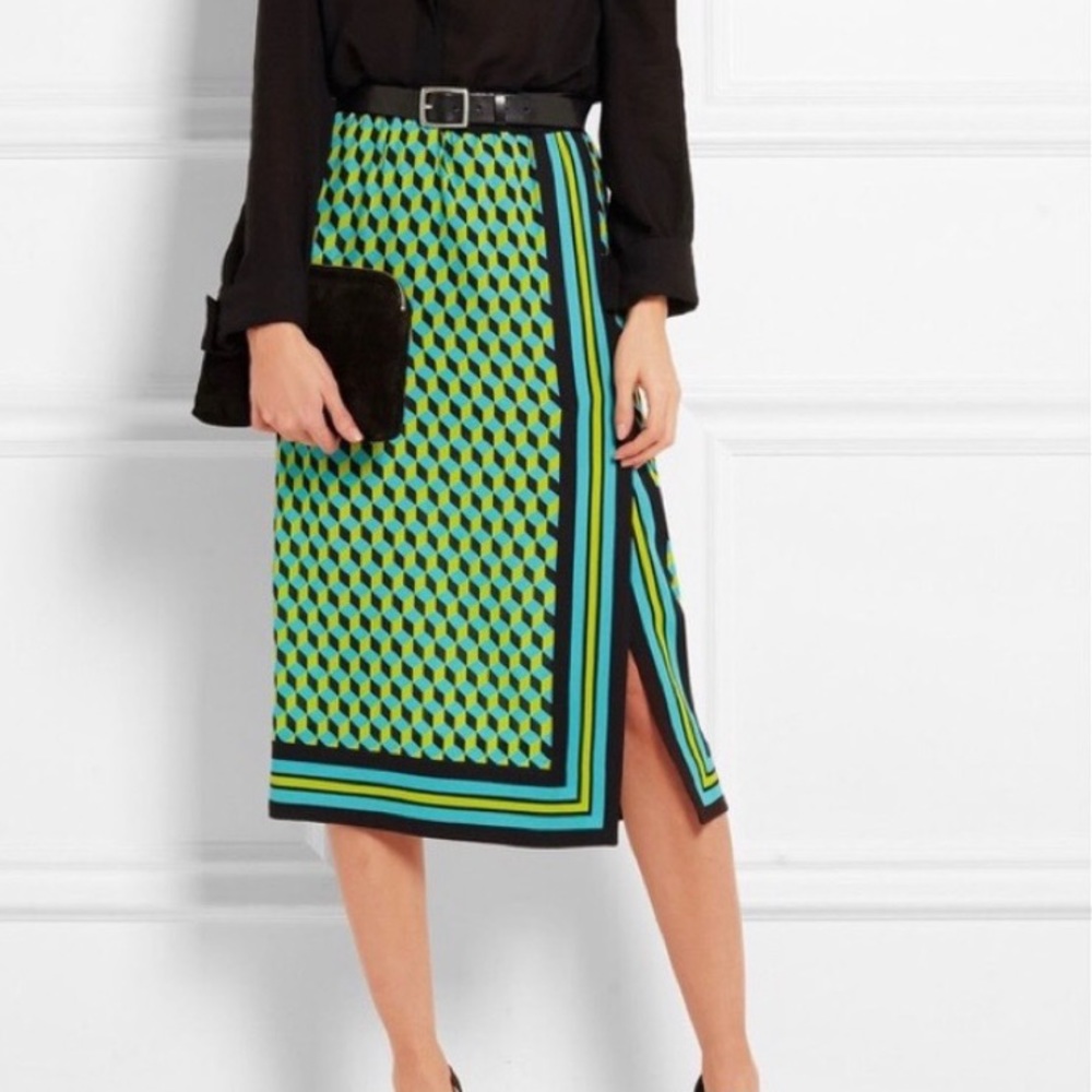 NWT Michael Kors Collection silk printed skirt